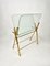 Brass & Glass Magazine Rack, Italy, 1950s 9