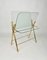 Brass & Glass Magazine Rack, Italy, 1950s 2