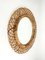 Round Rattan & Bamboo Wall Mirror, Italy, 1960s, Image 3