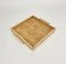 Rattan & Brass Serving Tray by Tommaso Barbi, Italy, 1970s, Image 4