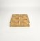 Rattan & Brass Serving Tray by Tommaso Barbi, Italy, 1970s, Image 9
