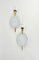 White Ceramic & Brass Wall Light Sconces, Italy, 1970s, Set of 2, Image 3