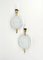 White Ceramic & Brass Wall Light Sconces, Italy, 1970s, Set of 2, Image 4
