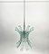 Art Glass & Steel Pendant Light by 04 Zero Quattro for Fontana Arte, Italy, 1970s 7