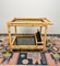 Bamboo & Smoked Glass Serving Bar Cart, Italy, 1970s 10