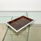 Acrylic Tortoiseshell & Chrome Serving Tray, Italy, 1970s 2