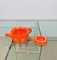 Juego de té de cerámica naranja de Liisi Beckmann para Gabbianelli, Italy, años 60. Juego de 6, Imagen 10
