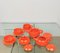 Orange Ceramic Tea Set by Liisi Beckmann for Gabbianelli, Italy, 1960s, Set of 6 5