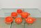 Orange Keramik Teeservice von Liisi Beckmann für Gabbianelli, Italien, 1960er, 6er Set 2