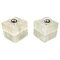 Murano Glass Cube Lamps by Albano Poli for Poliarte, Italy, 1970s, Set of 2 1