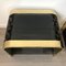 Brass, Velvet & Glass Floral Bedside End Tables by Romeo Rega, Set of 2 8