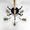 Mid-Century Modern Chrome, Glass & Brass Chandelier by Gaetano Sciolari 7