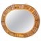 Espejo de pared ovalado de bambú, años 60, Imagen 1