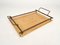 Acrylic, Brass & Rattan Serving Tray by Christian Dior, Italy, 1970s, Image 6