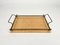 Acrylic, Brass & Rattan Serving Tray by Christian Dior, Italy, 1970s 3