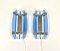 Colored Glass & Chrome Wall Sconces from Veca, Italy, 1970s, Set of 2, Image 6