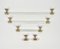 Murano Glas & Messing Badezimmer Handtuchhalter, Italien, 1950er, 5er Set 4