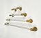 Murano Glass & Brass Bathroom Set Towel Holder, Italy, 1950s, Set of 5 5