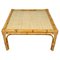Bamboo, Rattan & Wicker Squared Coffee Table, Italy, 1960s 1