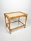 Bamboo, Rattan & Glass Serving Cart Bar Trolley, Italy, 1960s 4