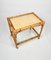 Bamboo, Rattan & Glass Serving Cart Bar Trolley, Italy, 1960s 3