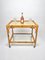 Bamboo, Rattan & Glass Serving Cart Bar Trolley, Italy, 1960s 7