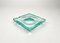 Green Crystal Glass Squared Ashtray from Fontana Arte, Italy, 1960s, Image 5