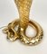 Goldene Cobra Snake Tischlampe aus Keramik von Tommaso Barbi für B Ceramiche, Italien, 1970er 10