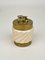 Beige Ceramic & Brass Table Lighter by Tommaso Barbi, Italy, 1960s 2