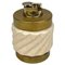 Beige Ceramic & Brass Table Lighter by Tommaso Barbi, Italy, 1960s, Image 1