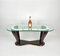 Tavolino da caffè in legno e vetro di Victorian Dassi per Santambrogio & De Berti, Italia, anni '50, Immagine 7