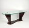 Tavolino da caffè in legno e vetro di Victorian Dassi per Santambrogio & De Berti, Italia, anni '50, Immagine 4