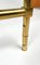 Brass Faux Bamboo & Glass Nesting Coffee Tables and Cart, Italy, 1960s, Set of 3 13