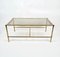 Brass Faux Bamboo & Glass Nesting Coffee Tables and Cart, Italy, 1960s, Set of 3 7