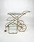 Faux Bamboo Brass & Glass Serving Bar Cart, Italy, 1960s 8