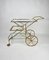 Faux Bamboo Brass & Glass Serving Bar Cart, Italy, 1960s 3