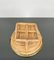 Italienische Mid-Century Modern Rattan & Messing Box Schale, 1960er 12
