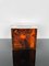 Tortoise Shell Effect Acrylic Squared Ice Bucket, Italy, 1970s 3