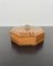 Acrylic Wicker Wood & Brass Octagonal Box by Christian Dior, France, 1970s 4