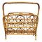 Bamboo & Rattan Magazine Rack Holder, Italy, 1960s, Image 1