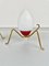 Brass & Opaline Glass Spider Table Lamp, Italy, 1950s, Set of 2 6