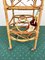 Bamboo Rattan Round Serving Bar Cart & Bottle Holder, Italy, 1960s 7