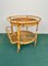 Bamboo & Rattan Round Serving Bar Cart Trolley, Italy, 1960s, Image 2