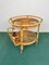 Bamboo & Rattan Round Serving Bar Cart Trolley, Italy, 1960s, Image 7