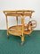 Bamboo & Rattan Round Serving Bar Cart Trolley, Italy, 1960s 13