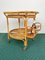 Bamboo & Rattan Round Serving Bar Cart Trolley, Italy, 1960s, Image 13