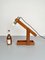 Lampe de Bureau Ajustable en Bois et Laiton, Italie, 1960s 18