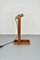 Lampe de Bureau Ajustable en Bois et Laiton, Italie, 1960s 12