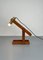 Lampe de Bureau Ajustable en Bois et Laiton, Italie, 1960s 8