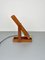Lampada da tavolo regolabile in legno e ottone, Italia, anni '60, Immagine 17